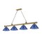 Z-Lite Cordon 4 Light Billiard, Rubbed Brass & Dark Blue 2306-4RB-ARDB - alternate 4